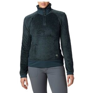 MOUNTAIN HARDWARE Monkey Woman Pullover Fleece Polartec Shaggy Green Teal M *see